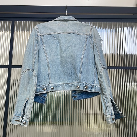 Derek Lam Nico Distressed Crop Jean Jacket, Small - Picture 6 of 6